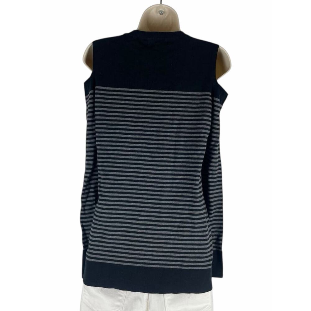 Acrobat Cashmere Blend Sweater Cold Shoulder Striped Size XS - Picture 7 of 9